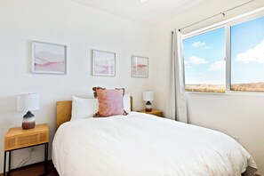 2 bedrooms, in-room safe, iron/ironing board, travel cot