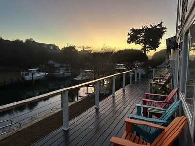 Mystic Pelican on The Canal. Dock.  Beach.