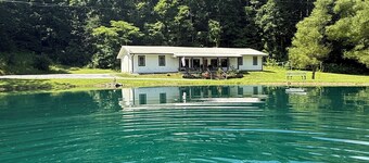 55 ACRE GATED ESTATE, RUSTIC MOUNTAIN LODGE, SPRINGWATER LAKE, HIKING & FISHING