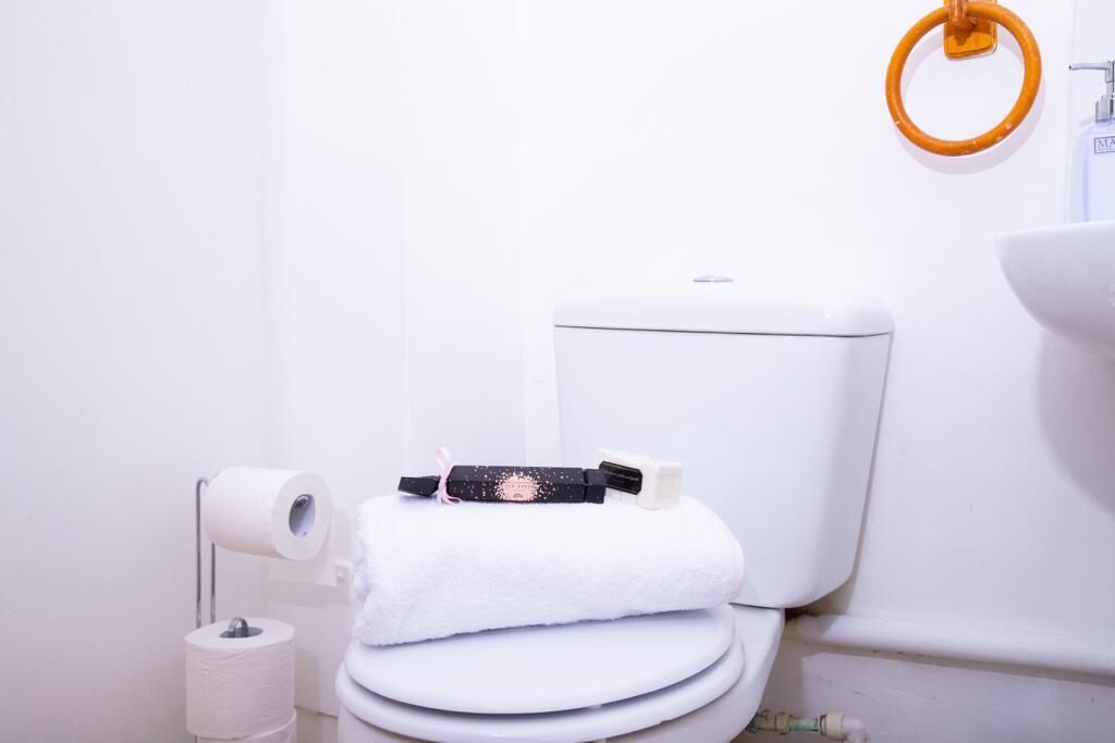 Bathtub, hair dryer, towels