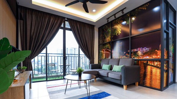 Deluxe Apartment | Living area | LED TV