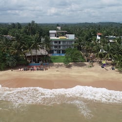 On the beach, beach bar