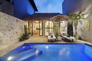 Pool - Bali Seminyak Beach Bungalow Loft Style #2 -  walking distance to beach  (Bali)