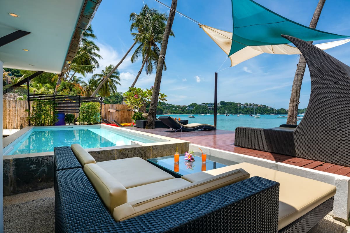 Appartamento Deluxe, 3 camere da letto, cucina, vista mare | Piscina privata