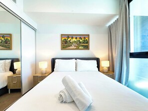 1 chambre, fer et planche Ă repasser, Wi-Fi, draps fournis