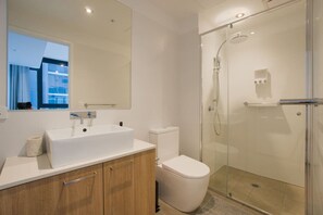 Shower, hair dryer