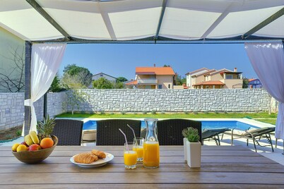 Modern villa with private pool near beach