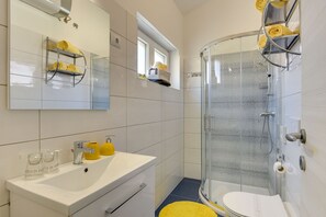 Shower, hair dryer
