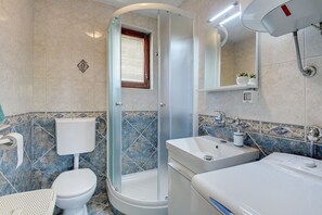 Shower, hair dryer