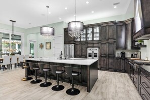 Fridge, microwave, oven, stovetop - Luxurious 4BR Beach House w/  Guest House! 2 GOLF CARTS, PRIVATE pool, Lanai. (Mirarmar Beach)