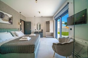 6 bedrooms, in-room safe, desk, iron/ironing board - Naval villa-Panoramic sea view villa with heated roof pool (Tavronitis)