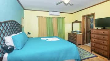 2 dormitorios, caja fuerte, wifi gratis y ropa de cama