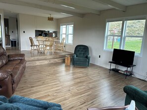 TV, fireplace, DVD player