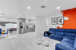 Smart TV, fireplace, video games