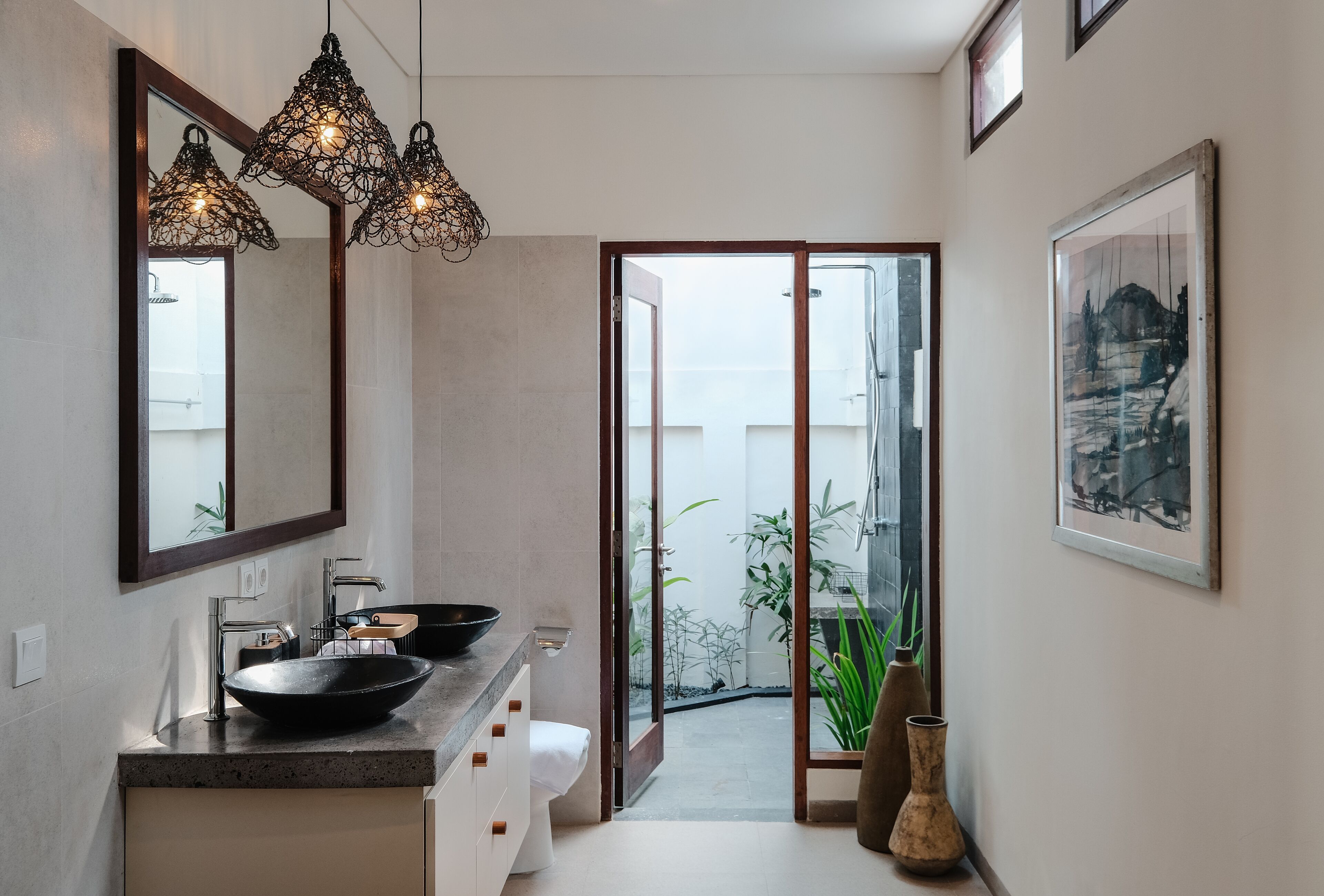 Design Villa, 1 King Bed, Private Pool, Poolside (Kado) | Bathroom | Rainfall showerhead, free toiletries, hair dryer, bathrobes