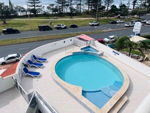 A heated pool