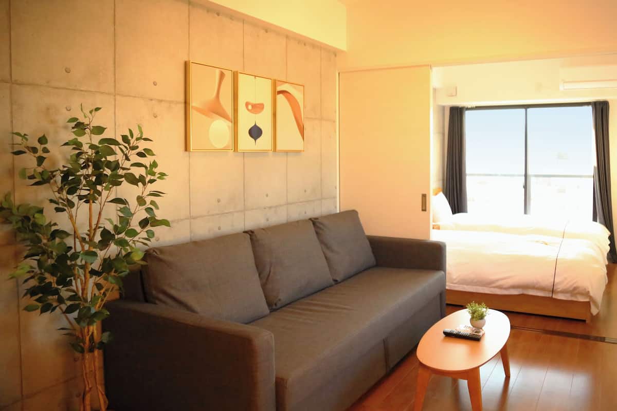 Desk, blackout curtains, soundproofing, free WiFi
