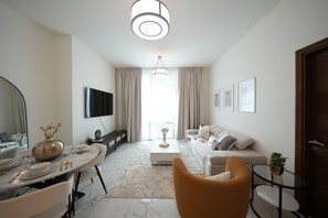 Design Apartment | Living area - Yogi - Lake-Side Fancy Apartment Near Dubai Mall (Dubai)