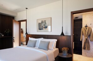 One Bedroom Suite with Private Pool & Caldera View | Minibar, in-room safe, individually decorated, individually furnished