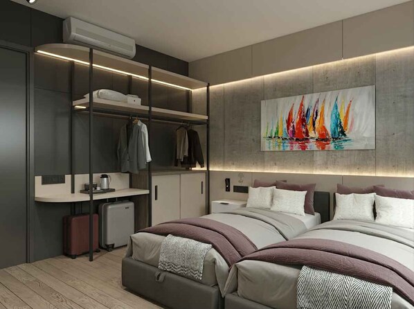 1 chambre, chambres insonorisées, Wi-Fi gratuit, draps fournis