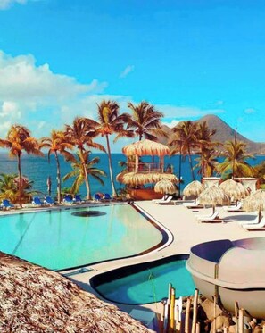 Piscine extérieure, piscine chauffée