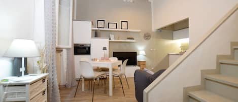 21-inch flat-screen TV with cable channels