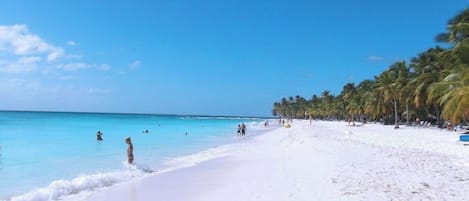 Sun loungers, beach towels