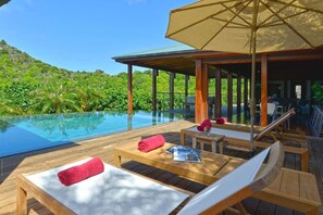 A heated pool