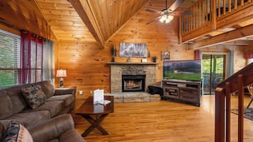 Smart TV, fireplace, foosball, stereo