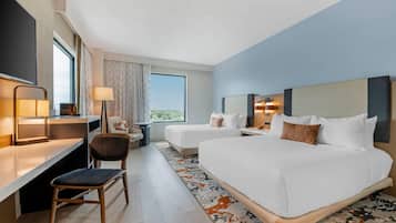 Standard Room, 2 Queen Beds, Non Smoking (Accessible Tub) | Desk, laptop workspace, iron/ironing board, free WiFi