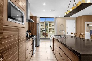 Microwave, dishwasher, high chair