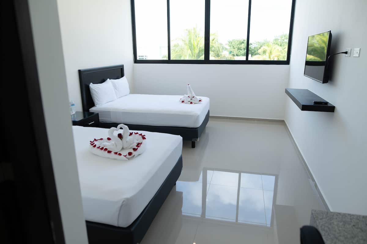 Superior-Doppelzimmer, 2 Doppelbetten | 1 Schlafzimmer, hochwertige Bettwaren, Pillowtop-Betten