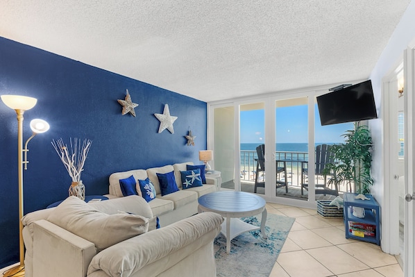 Smart TV, DVD player - Beachfront 2BR | Private Balcony, Pool | Gulf Views (Gulf Shores)