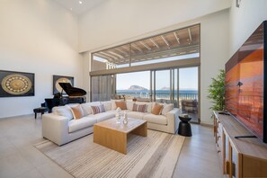 TV, fireplace, foosball, table tennis - 1604 4BR/5BA Oceanfront PH Loreto @ Danzante Bay (Ensenada Blanca)