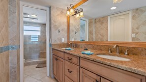 Condo, 2 Bedrooms | Bathroom | Free toiletries, towels, shampoo - Crystal Sands On Siesta 2 Bedroom Condo by RedAwning (Siesta Key)