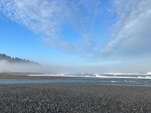 Beach nearby, sun-loungers