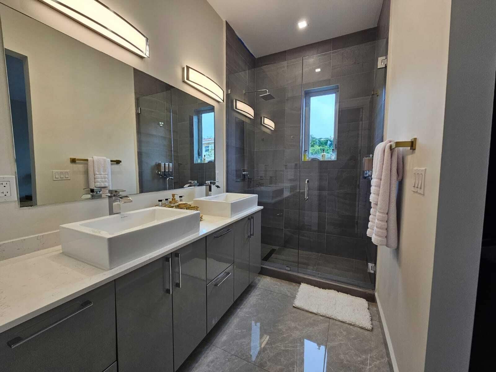 Hair dryer, towels, toilet paper