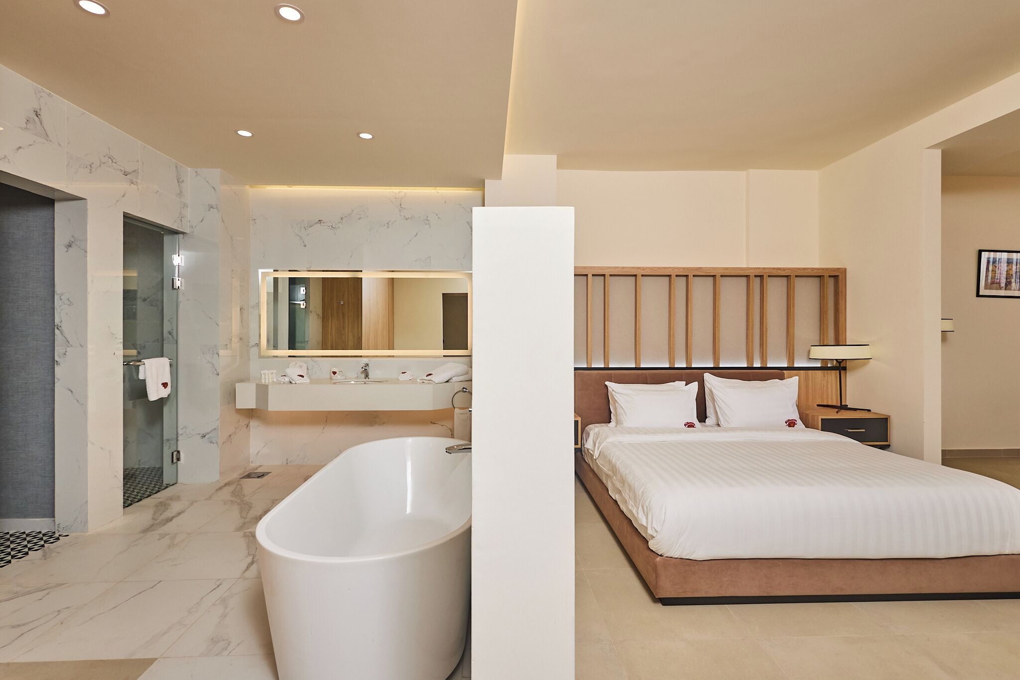 1 habitación y ropa de cama de alta calidad 