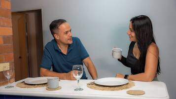 Departamento exclusivo, 1 cama Queen size | Cocina privada