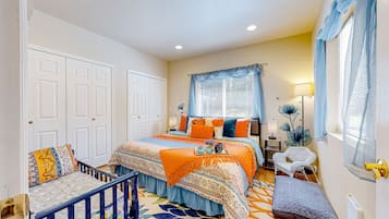 1 bedroom, iron/ironing board, bed sheets