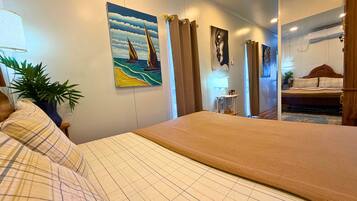 1 bedroom, Egyptian cotton sheets, premium bedding