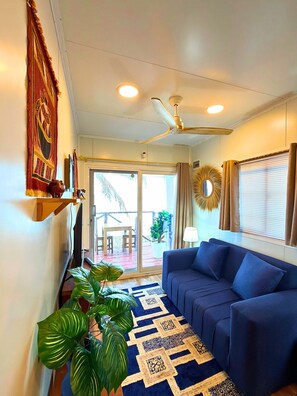 40-inch flat-screen TV with digital channels, Netflix, Hulu