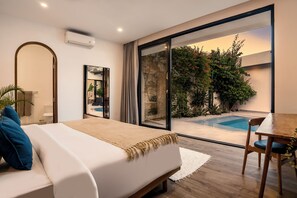 Villa Deluxe, 3 habitaciones, alberca privada, vista a la alberca | 3 habitaciones y ropa de cama de alta calidad 