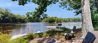 Blue Jay Cabin | Lakefront cabin in Rhinelander with dock & row boat