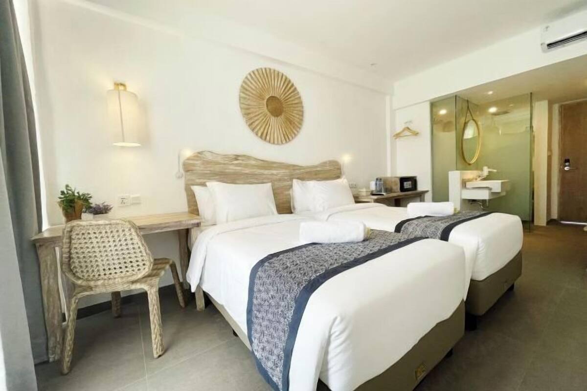 1 habitación y ropa de cama de alta calidad