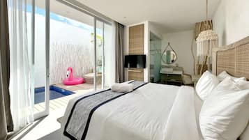 Two Bedroom Pool Villa | Premium bedding, memory-foam beds, individually decorated