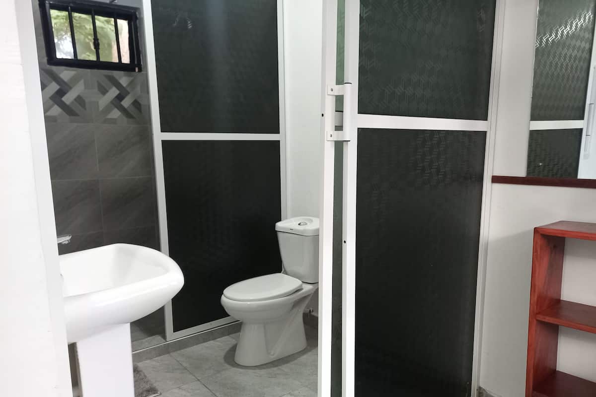 Ducha, cabezal de ducha tipo lluvia, toallas