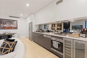 Fridge, microwave, oven, stovetop - Designer Apartment | Views, Heart of Terrigal (Terrigal)