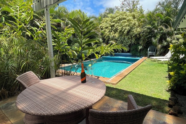 Piscina all'aperto, una piscina riscaldata