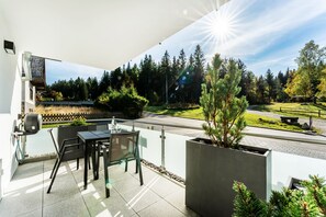 Outdoor dining - Black Forest Luxury Apartment Bärenhöhle with sauna (Schluchsee)